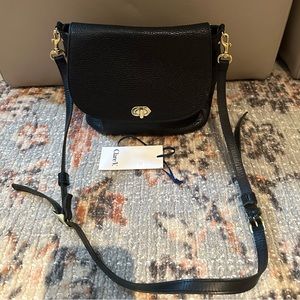 Clare V. Turnlock Louis V black purse
